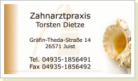 Visitenkarte Zahnarzt