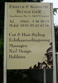 Werbetafel Friseur